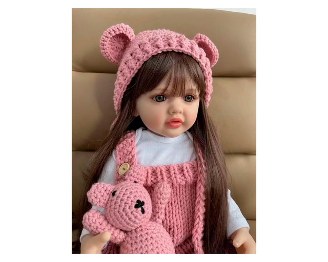 Foto 4 pulgar | Muñeca Vestido Tejido Gorro Orejita