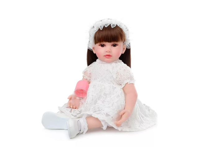 Muñeca Diadema Olan Blanco Fleco