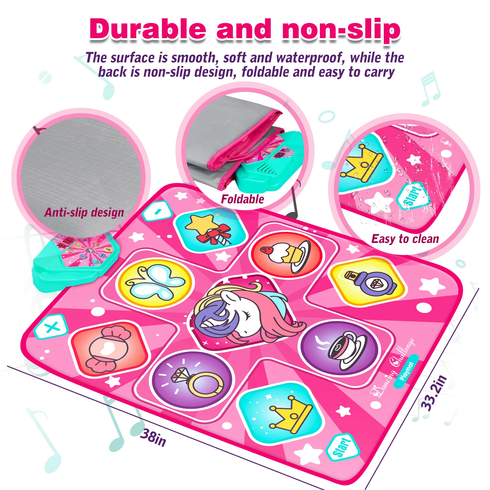 Foto 2 | Venta Internacional - Tapete De Baile Kunstin Unicorn Dance Mixer Rhythm Step Play Mat P