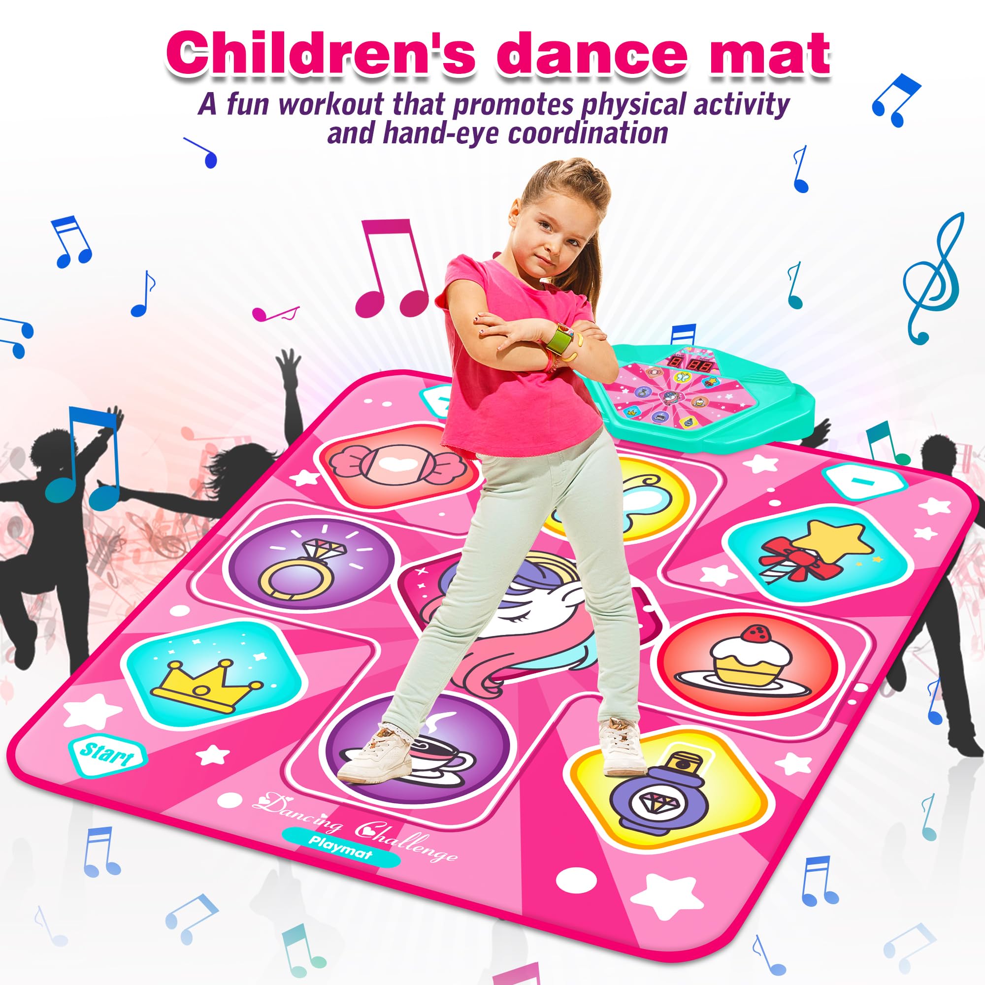 Foto 6 pulgar | Venta Internacional - Tapete De Baile Kunstin Unicorn Dance Mixer Rhythm Step Play Mat P