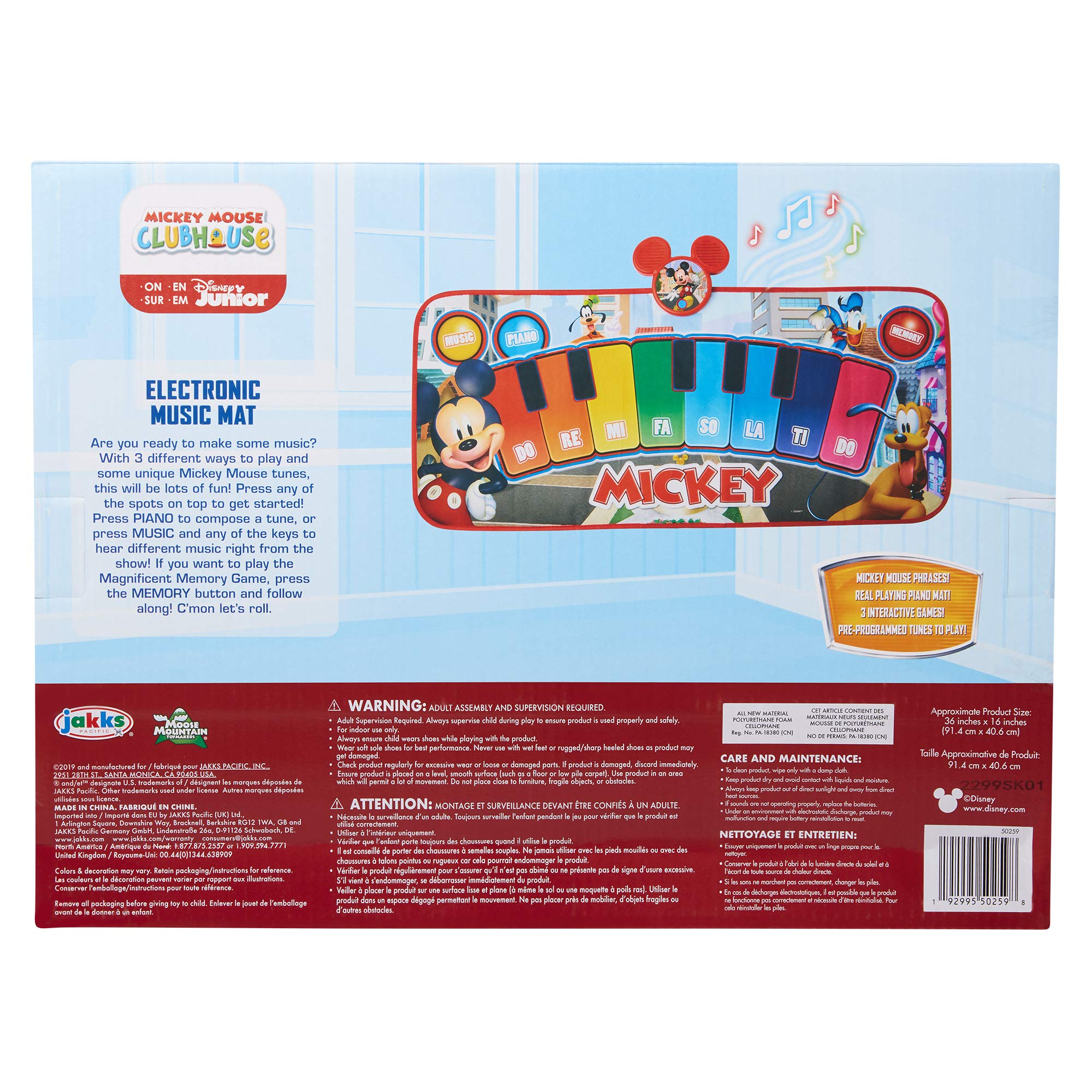 Foto 7 | Tapete De Baile Para Piano Electrónico Con Diseño De Mickey Mouse Music Mat - Venta Internacional.