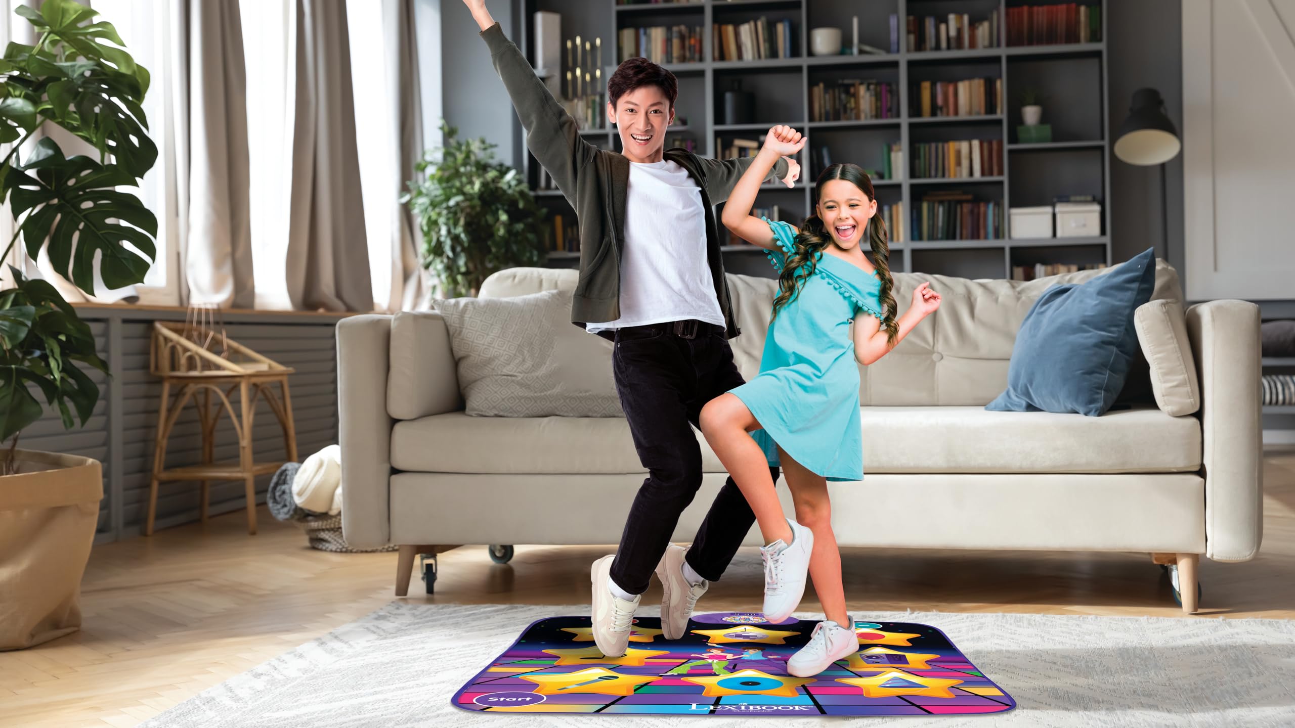 Foto 6 | Alfombrilla Electrónica Para Pista De Baile Lexibook Dm10 Con Altavoz, Color Morado Y Amarillo - Venta Internacional.