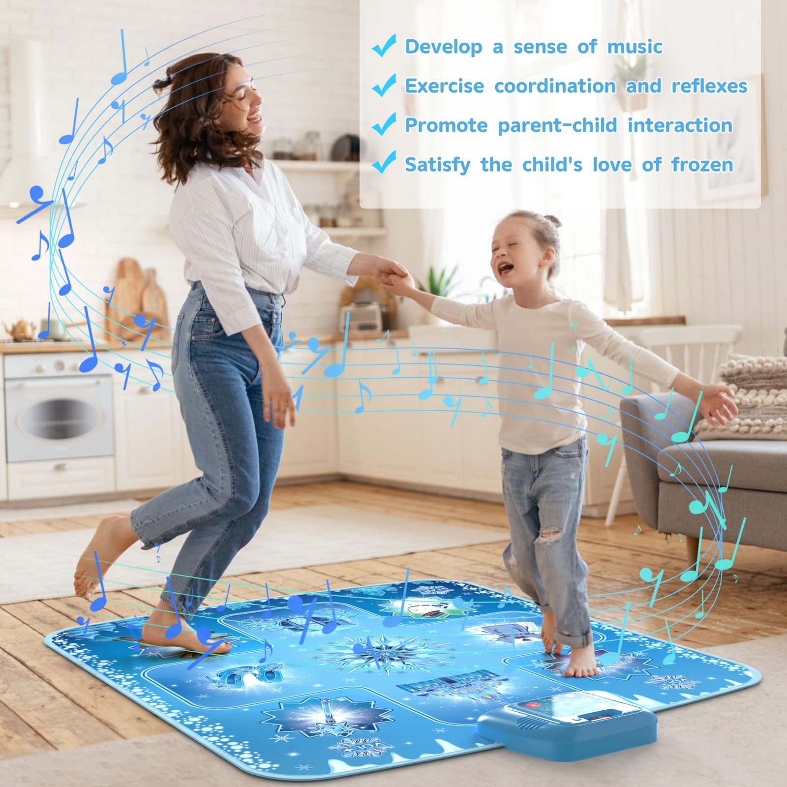 Foto 6 | Tapete Electrónico Dance Mat Girlshome Con Temática De Nieve Con 5 Modos De Juego - Venta Internacional.