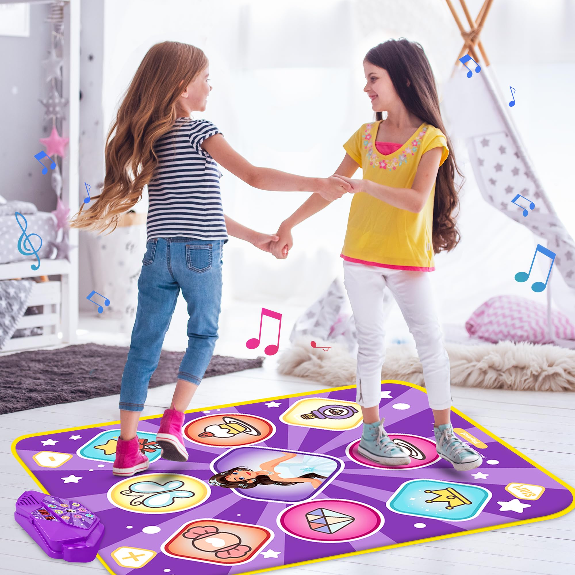 Foto 6 | Juego Electrónico Dance Mat Justin Purple Princess, 5 Modos - Venta Internacional.