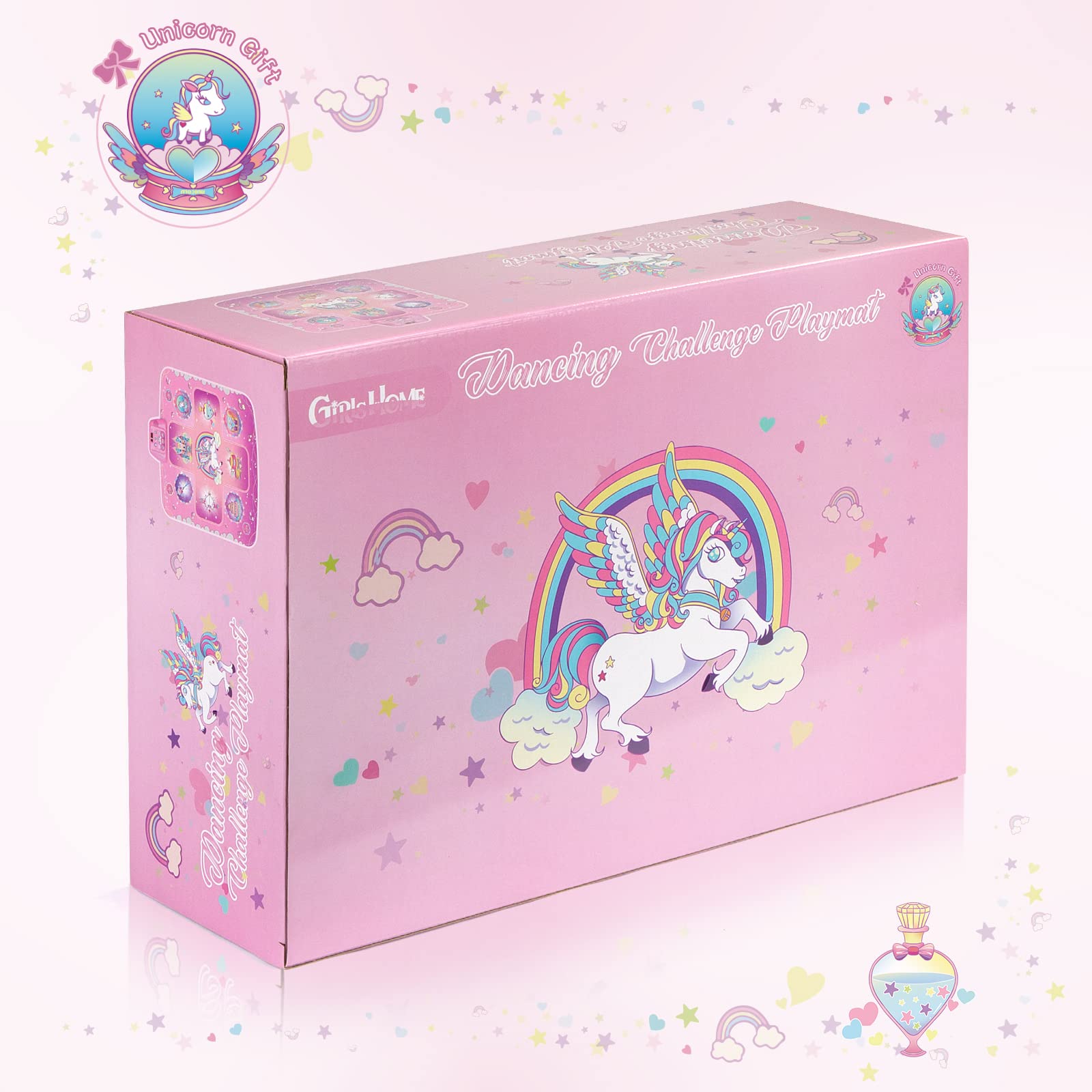 Foto 8 pulgar | Dance Mat Girlshome Unicorn Electronic Con 5 Modos De Juego Para Niños De 3 A 12 Años - Venta Internacional.