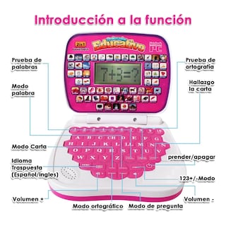 Foto 5 | Laptop De Juguete Belug Rosa Blanco