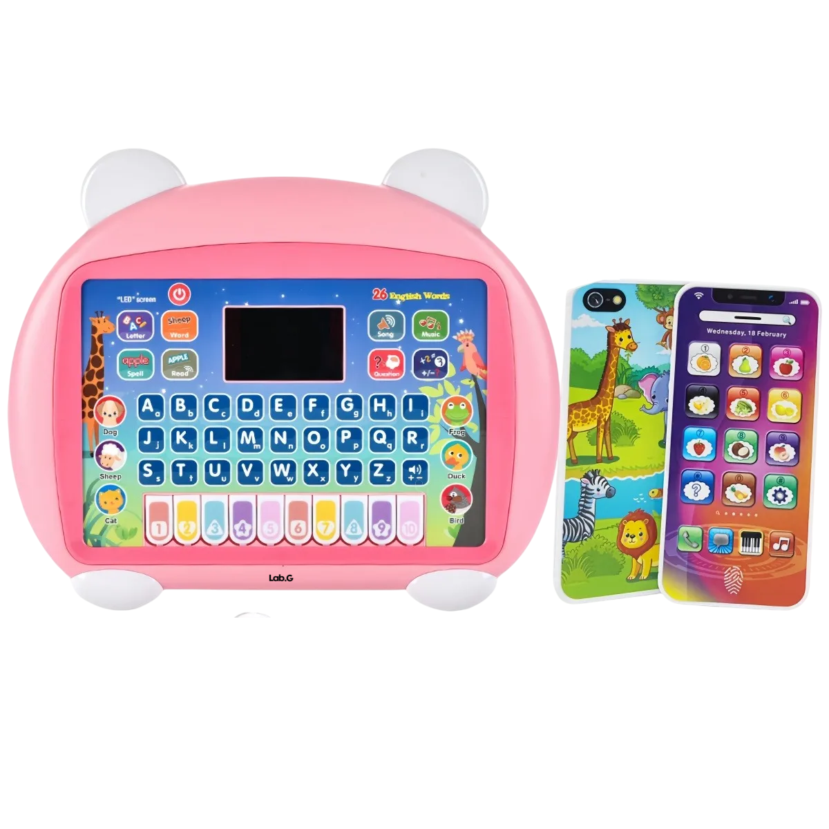Foto 1 | Computadora Ytelefono Juguete Lab.g 2pz Rosa