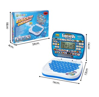 Foto 5 | Computadora Laptop De Juguete Aprendizaje Bilingüe Para Niño Azul