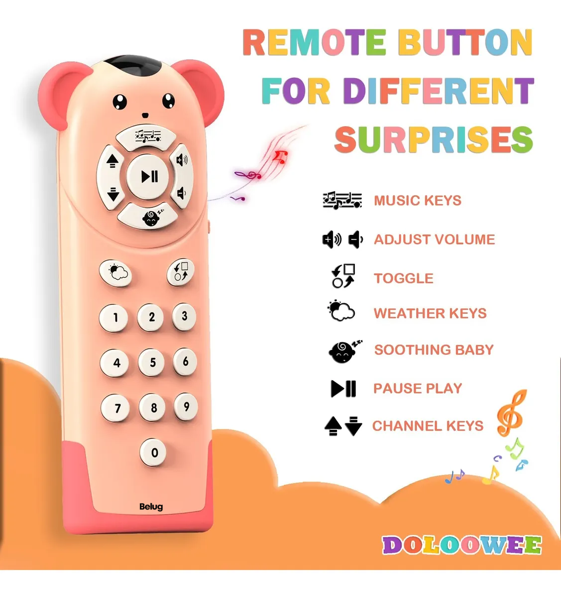 Foto 4 pulgar | Telefono Didactico Belug Bebe Juguete Rosa Claro