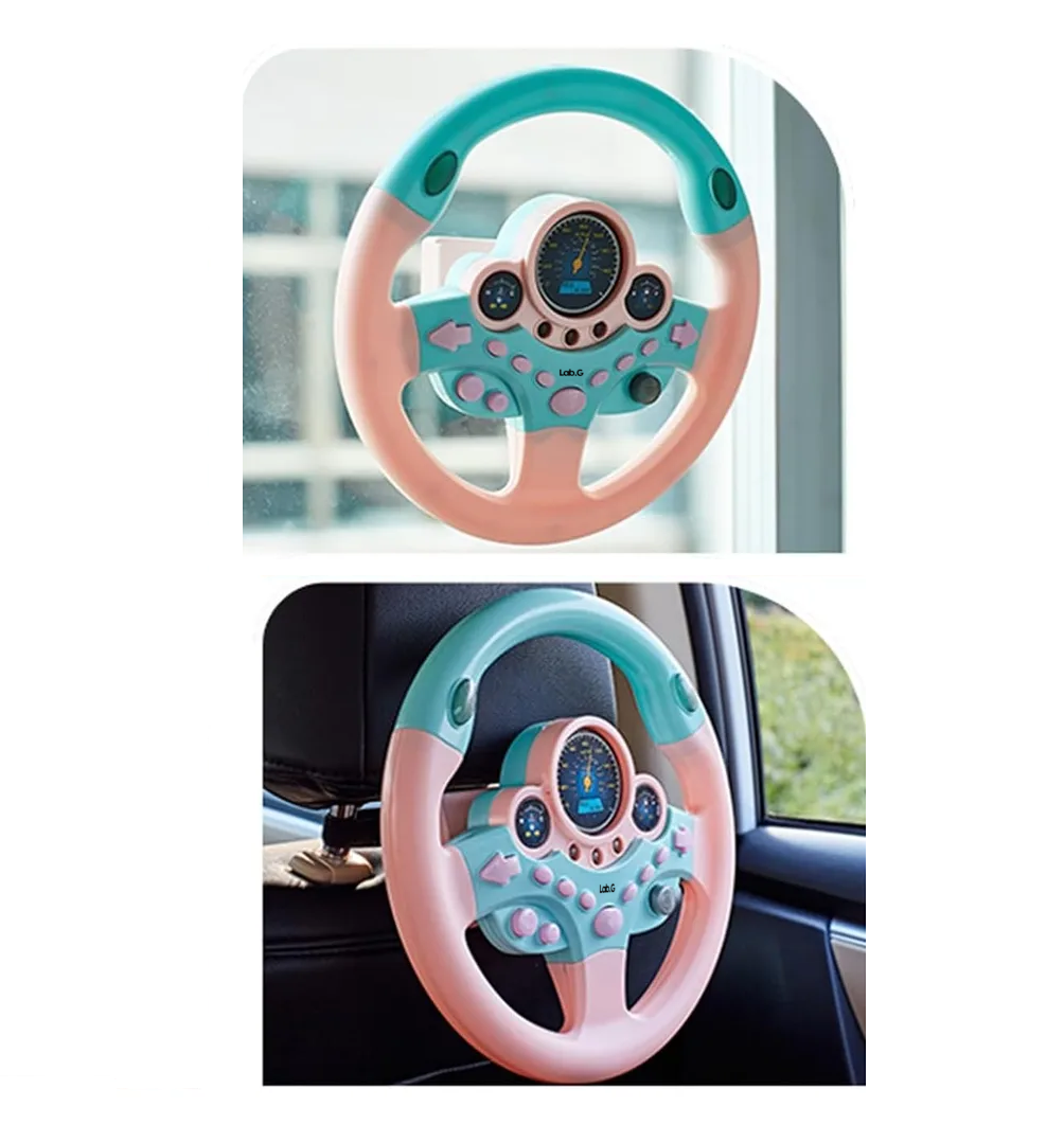 Foto 4 pulgar | Volante Música Juguete 7pz Rosa Claro Verde
