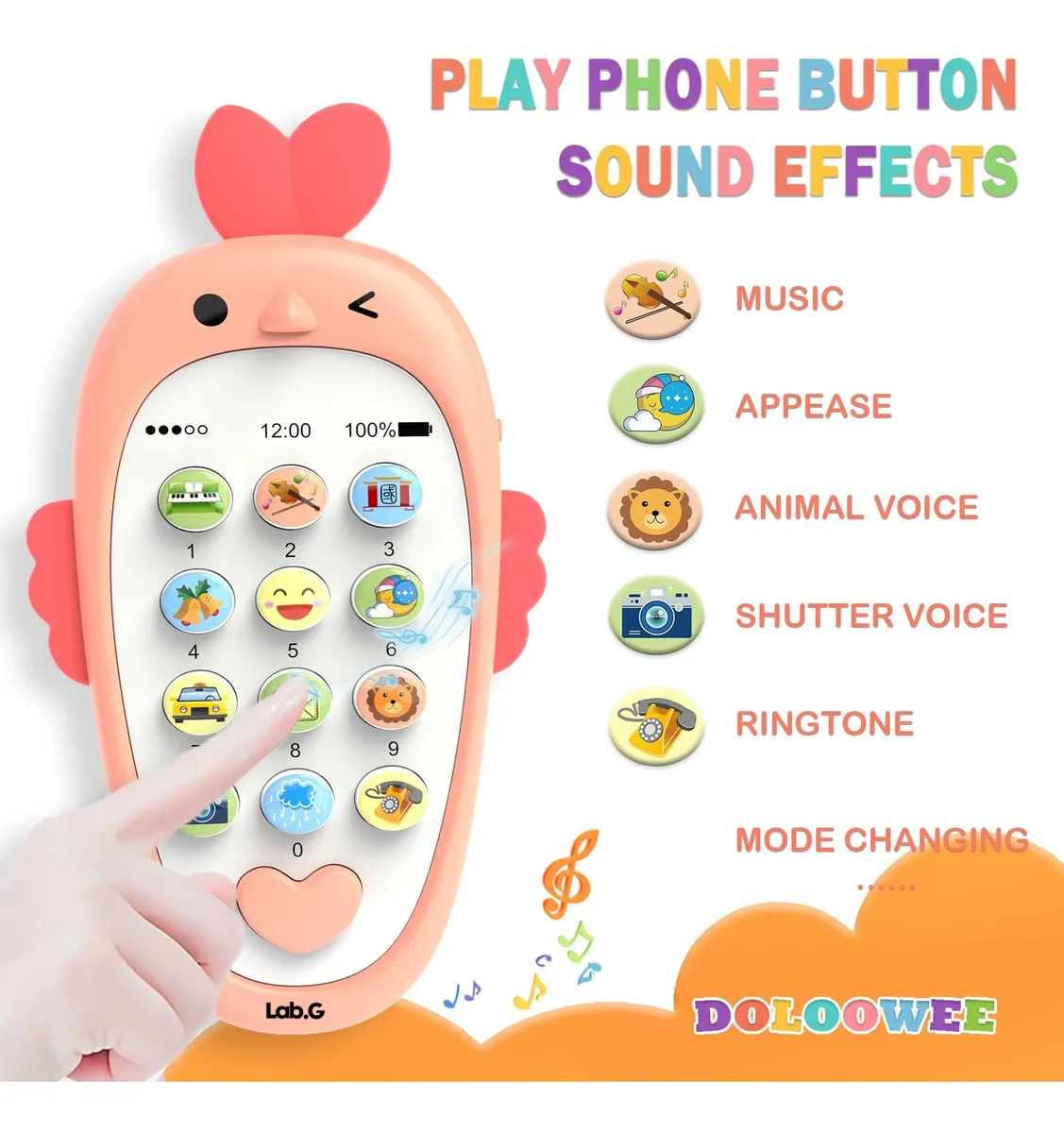Foto 5 pulgar | Telefono Didactico Belug Bebe Juguete Rosa Claro