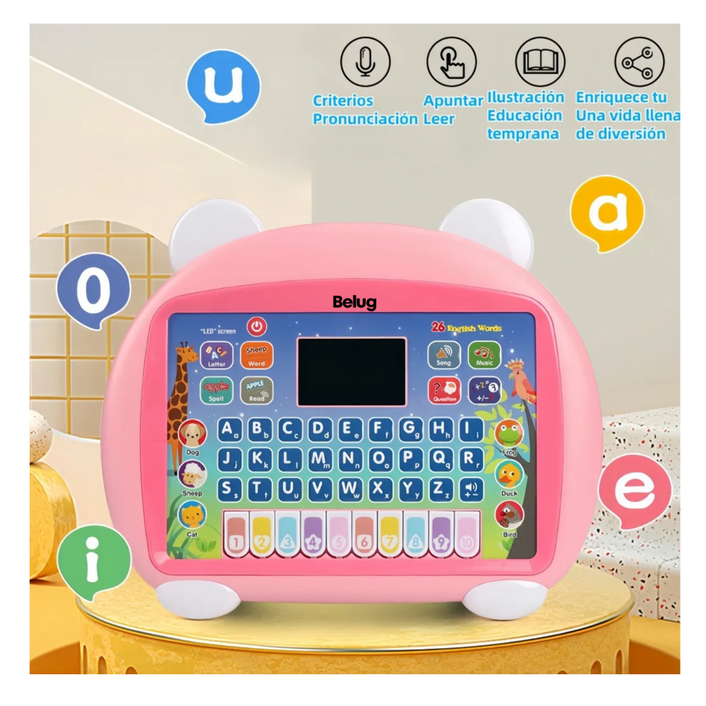 Foto 4 pulgar | Computadora Y Teléfono Juguete  2pz Belug  Rosa