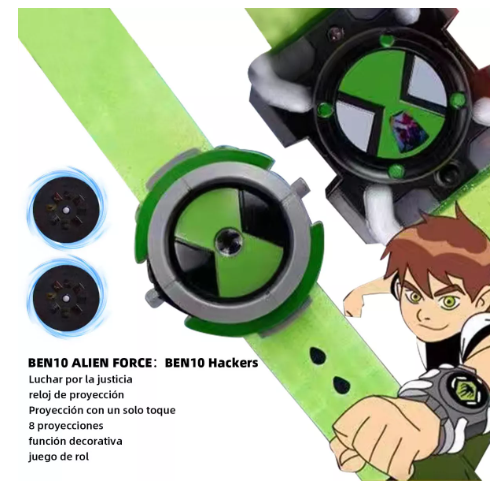 Foto 3 pulgar | Reloj De Proyección De Juguete Wünd  Para Niños Alien Force Ben10