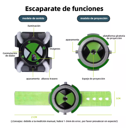 Foto 4 pulgar | Reloj De Proyección De Juguete Wünd  Para Niños Alien Force Ben10