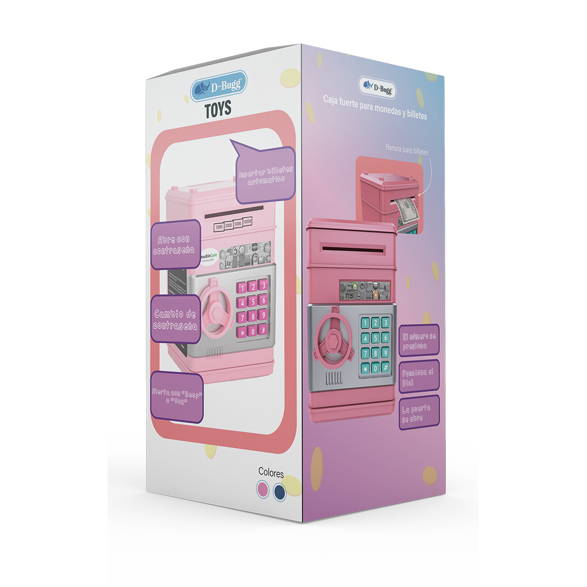 Foto 5 | Alcancía Electrónica Diseño De Caja Fuerte Mila Lady Bugg