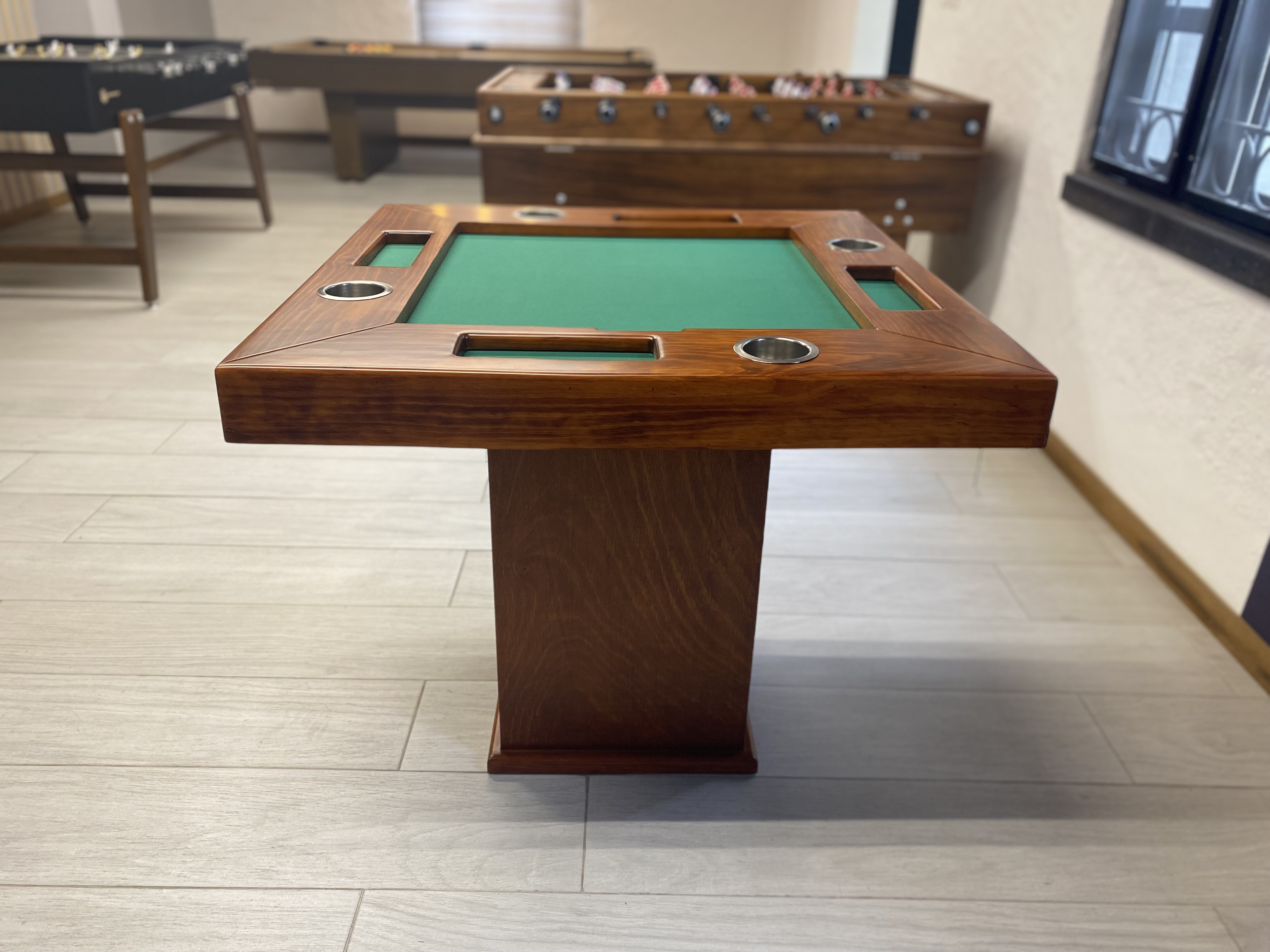 Foto 3 pulgar | Mesa de Juego Cuadrada para Dominó y Póker Bago