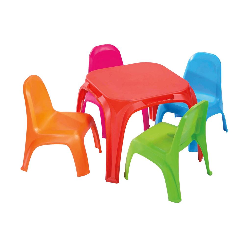 Sillas Y Mesa Infantil 5 Piezas Para Actividades Jugar