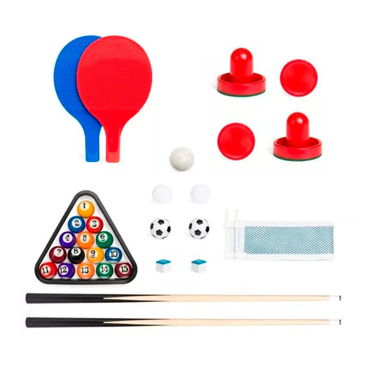 Foto 7 | Mesa Multijuegos 4 En 1 Futbolito Billar Ping Pong Y Hockey