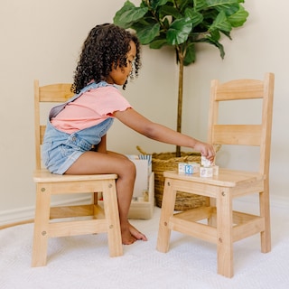 Foto 2 | Set De 2 Sillas De Madera Melissa & Doug Para Sala De Juegos Para Niños - Venta Internacional.