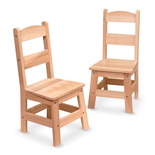 Foto 4 | Set De 2 Sillas De Madera Melissa & Doug Para Sala De Juegos Para Niños - Venta Internacional.