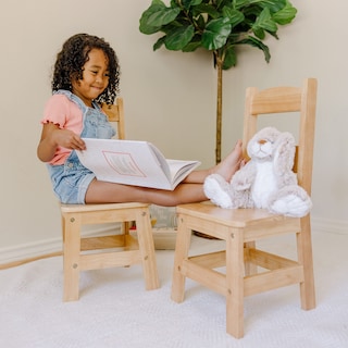 Foto 5 | Set De 2 Sillas De Madera Melissa & Doug Para Sala De Juegos Para Niños - Venta Internacional.