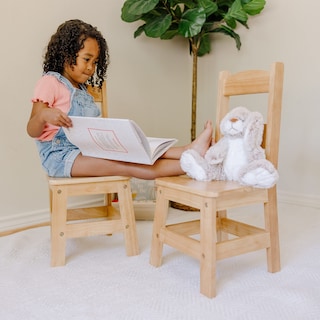 Foto 7 | Set De 2 Sillas De Madera Melissa & Doug Para Sala De Juegos Para Niños - Venta Internacional.