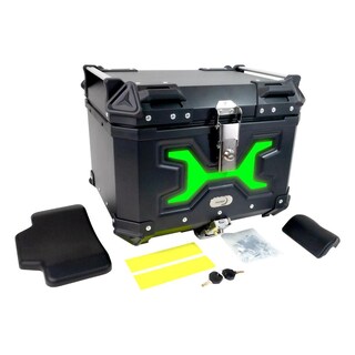 Foto 1 | Maletero Top Case Para Moto Rasen Luz Led Respaldo Parrilla