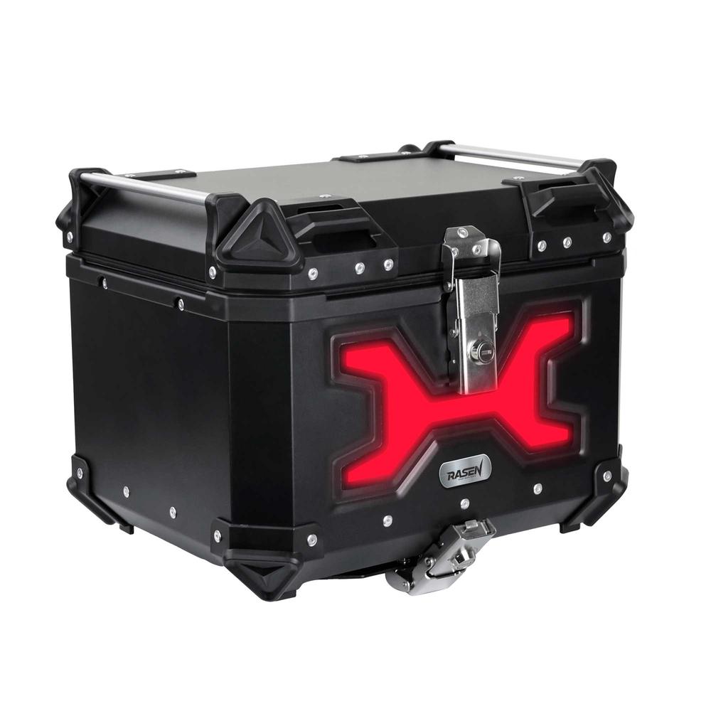 Foto 4 | Maletero Top Case Para Moto Rasen Luz Led Respaldo Parrilla