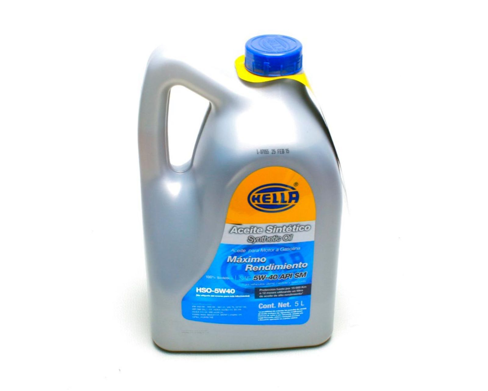 Aceite de Motor 5w40 Hella 100% Sintético Api SM de 5 l