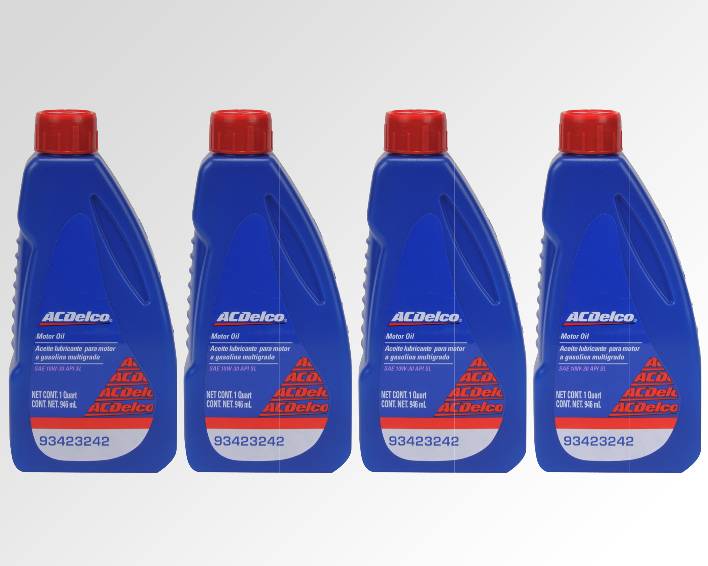 Aceite para Motor 10w30 ACDelco Sae Sl Multigrado Gasolina 4 Piezas de 946 ml