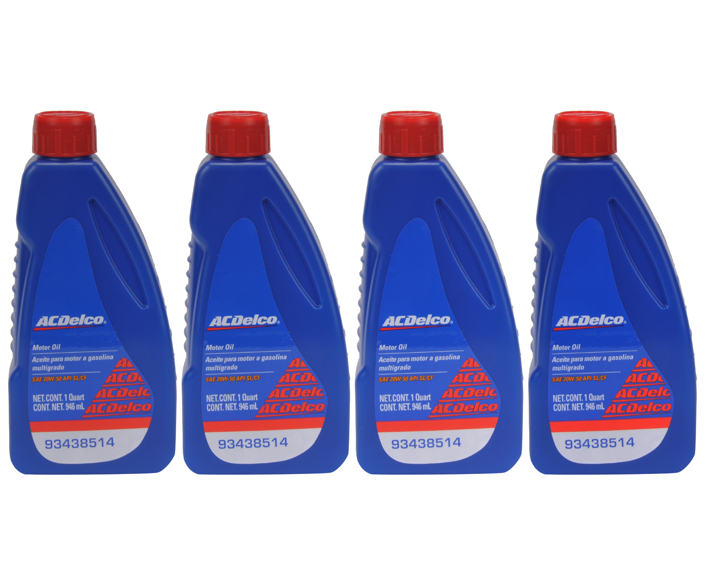 Aceite para Motor 20w50 ACDelco Multigrado 4 Piezas de 946 ml