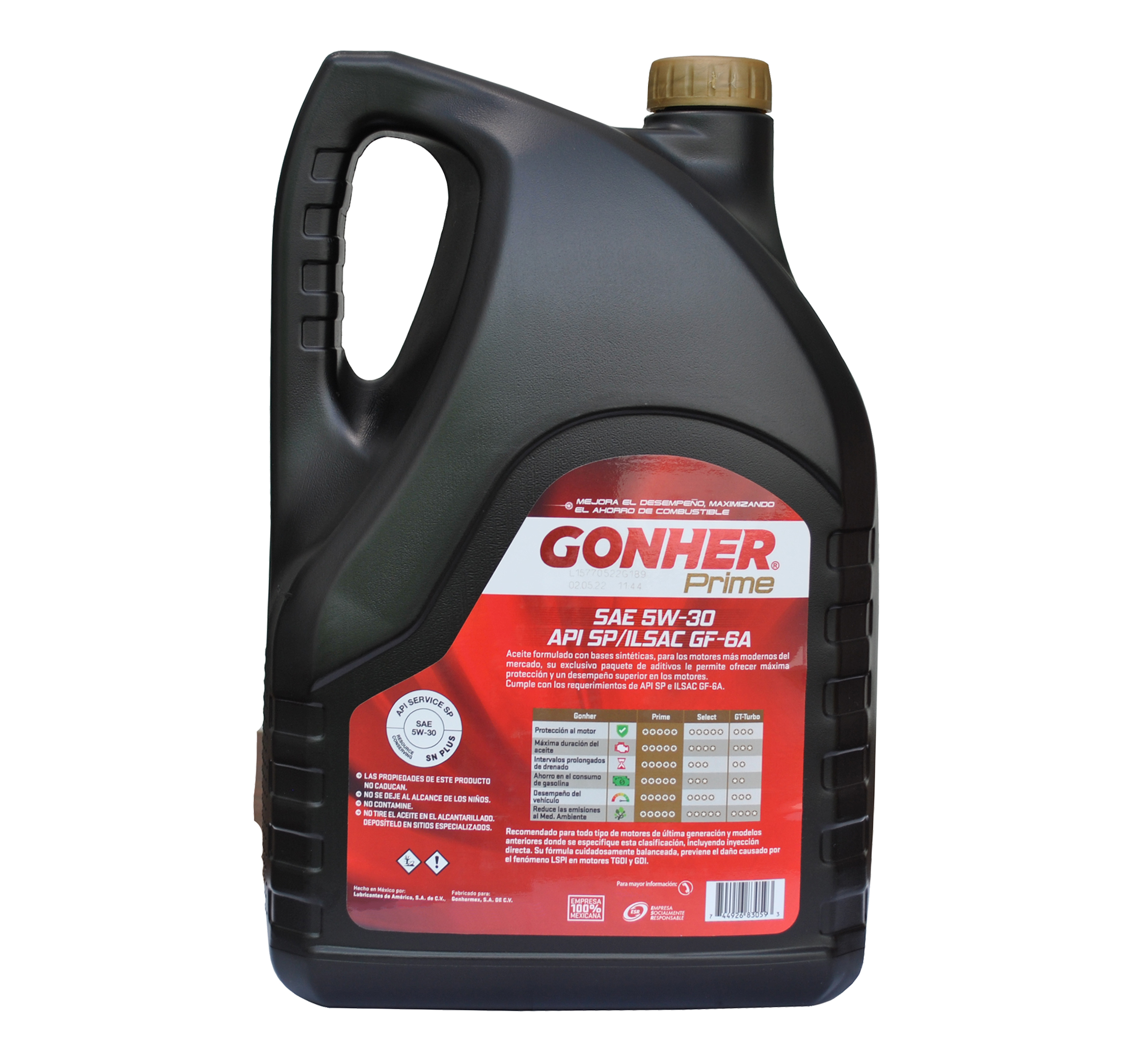 Foto 4 pulgar | Aceite 100% Sintético Gonher para Motor 5 L