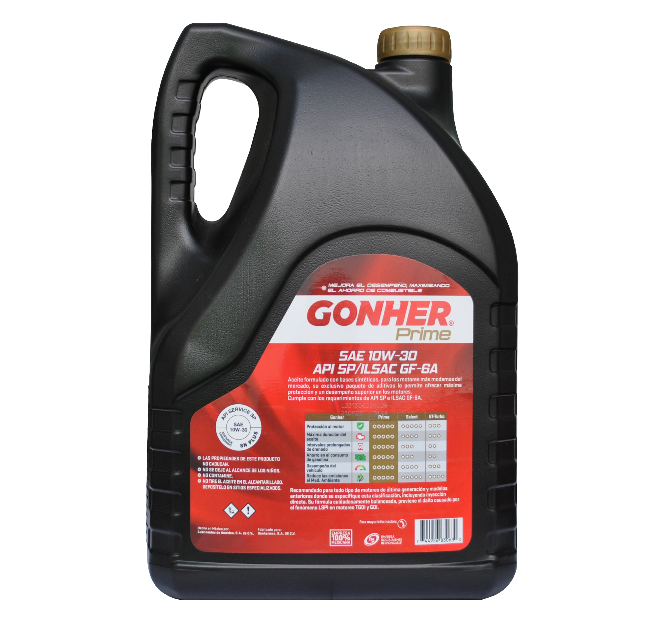 Foto 4 pulgar | Aceite 100% Sintético para Motor Gonher de 5 L