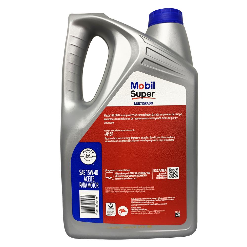 Foto 2 | Aceite de Motor Mobil Super 15W40 Multigrado 5 Litros