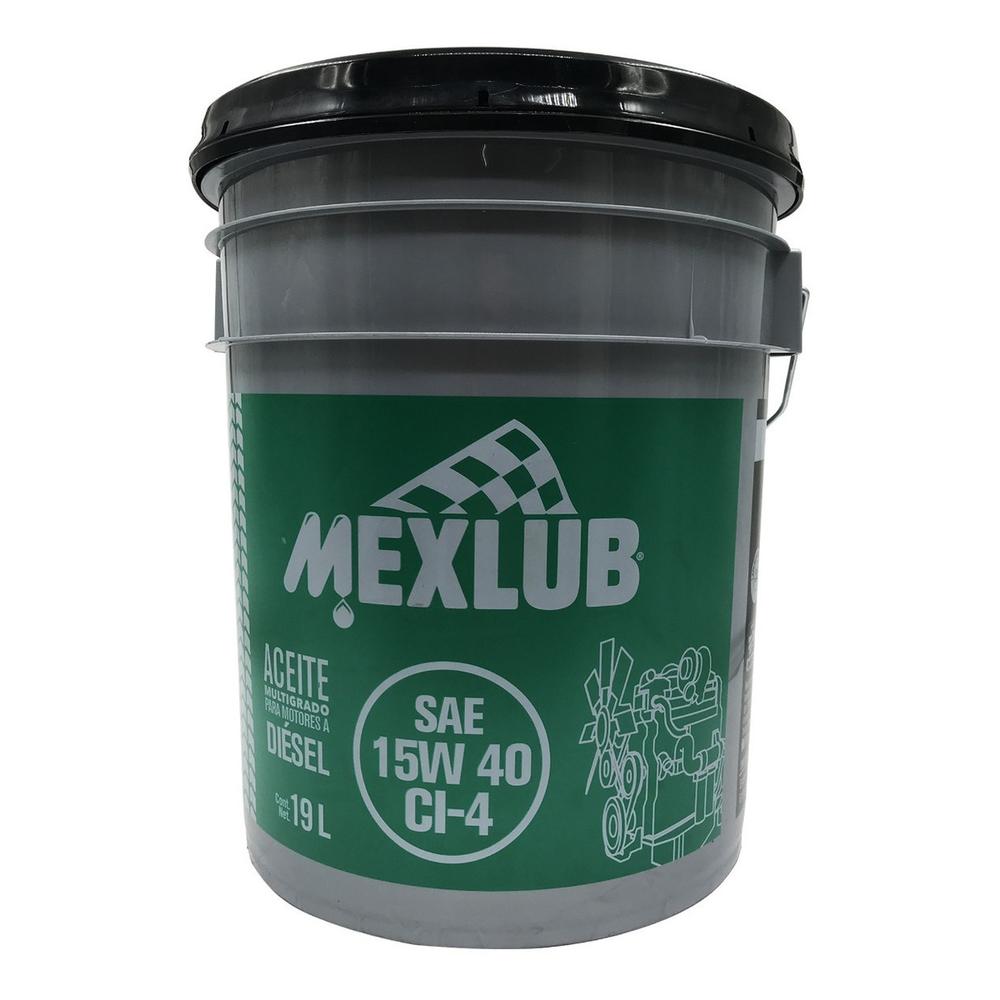 Cubeta de Aceite Mexlub 15W40 para Motores a Diésel CI-4 19 L