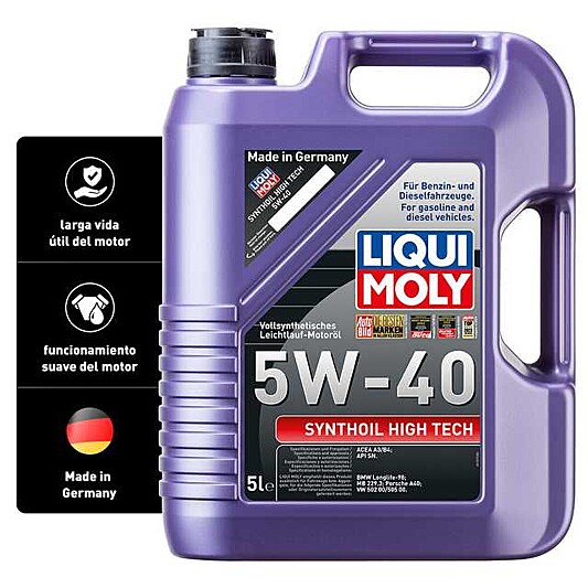 Foto 3 pulgar | Aceite Sintético 5w40 Liqui Moly Synthoil High Tech 5l