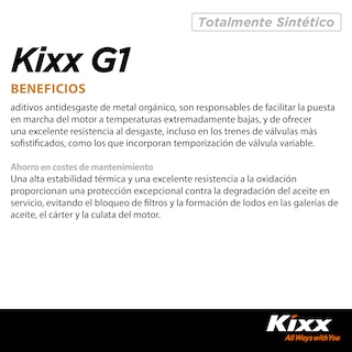 Foto 5 | Aceite De Motor Sintético Kixx G1 Sp 5w-40, 1l