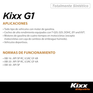 Foto 3 | Aceite De Motor Sintético Kixx G1 Sp 5w-30, 4l