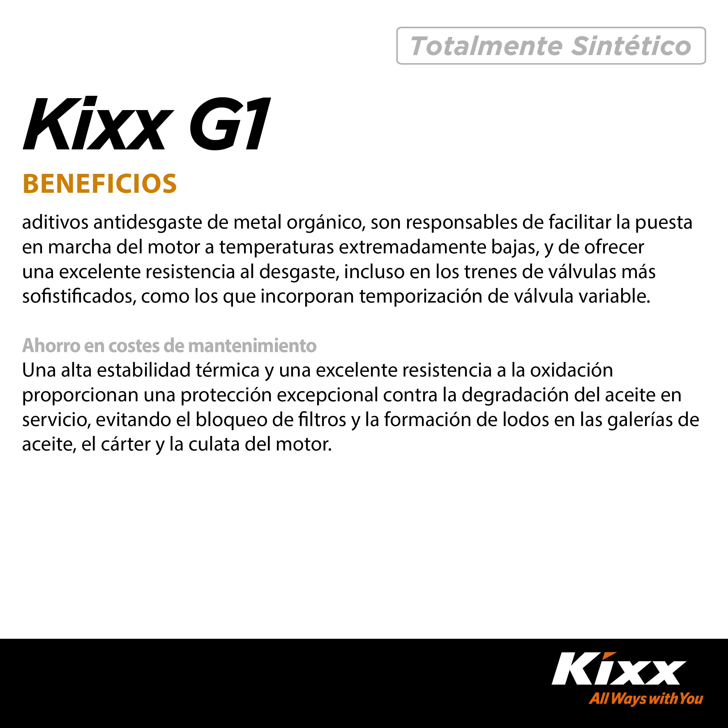 Foto 5 | Aceite De Motor Sintético Kixx G1 Sp 5w-50, 4l