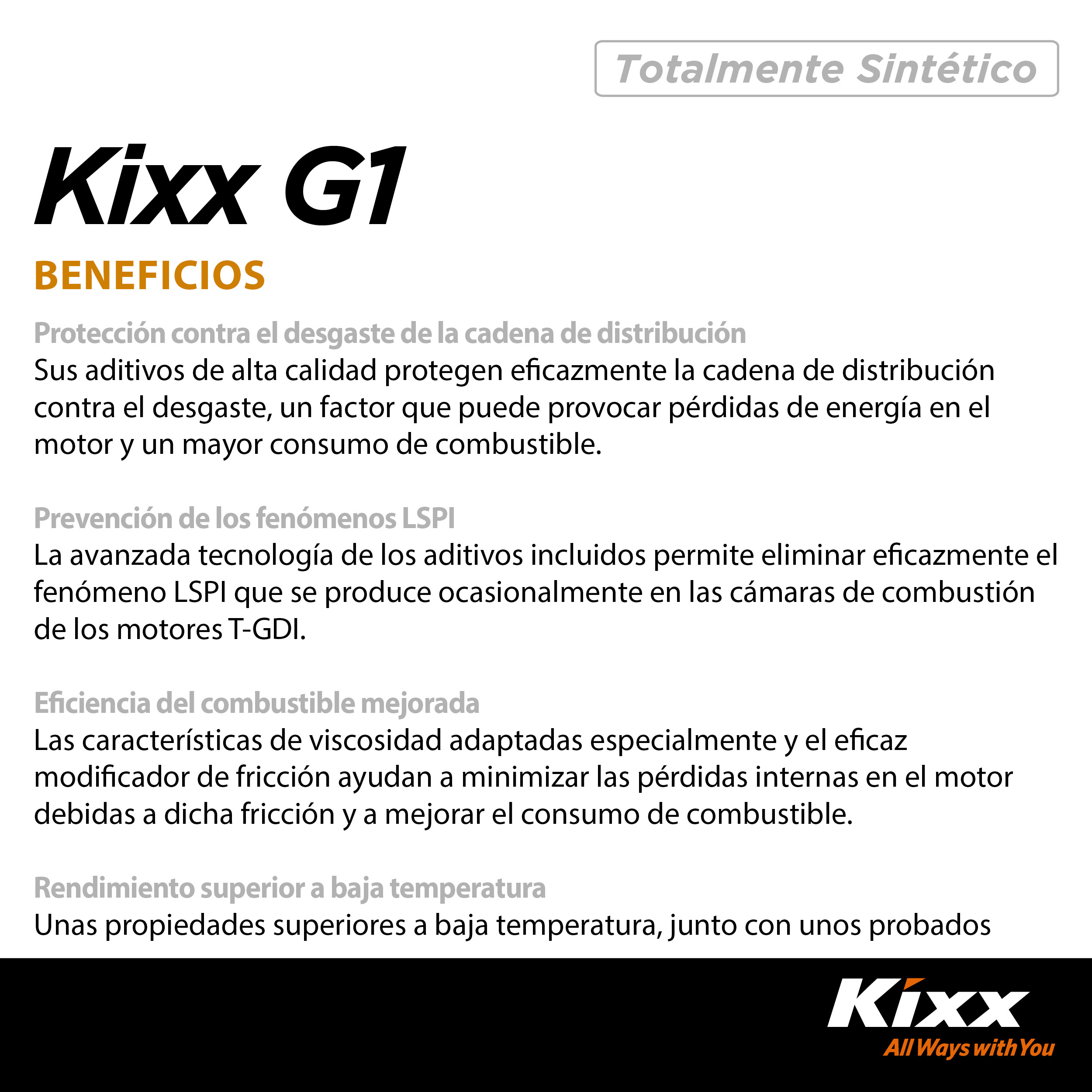 Foto 4 | Aceite De Motor Sintético Kixx G1 Sp 5w-20, 1l