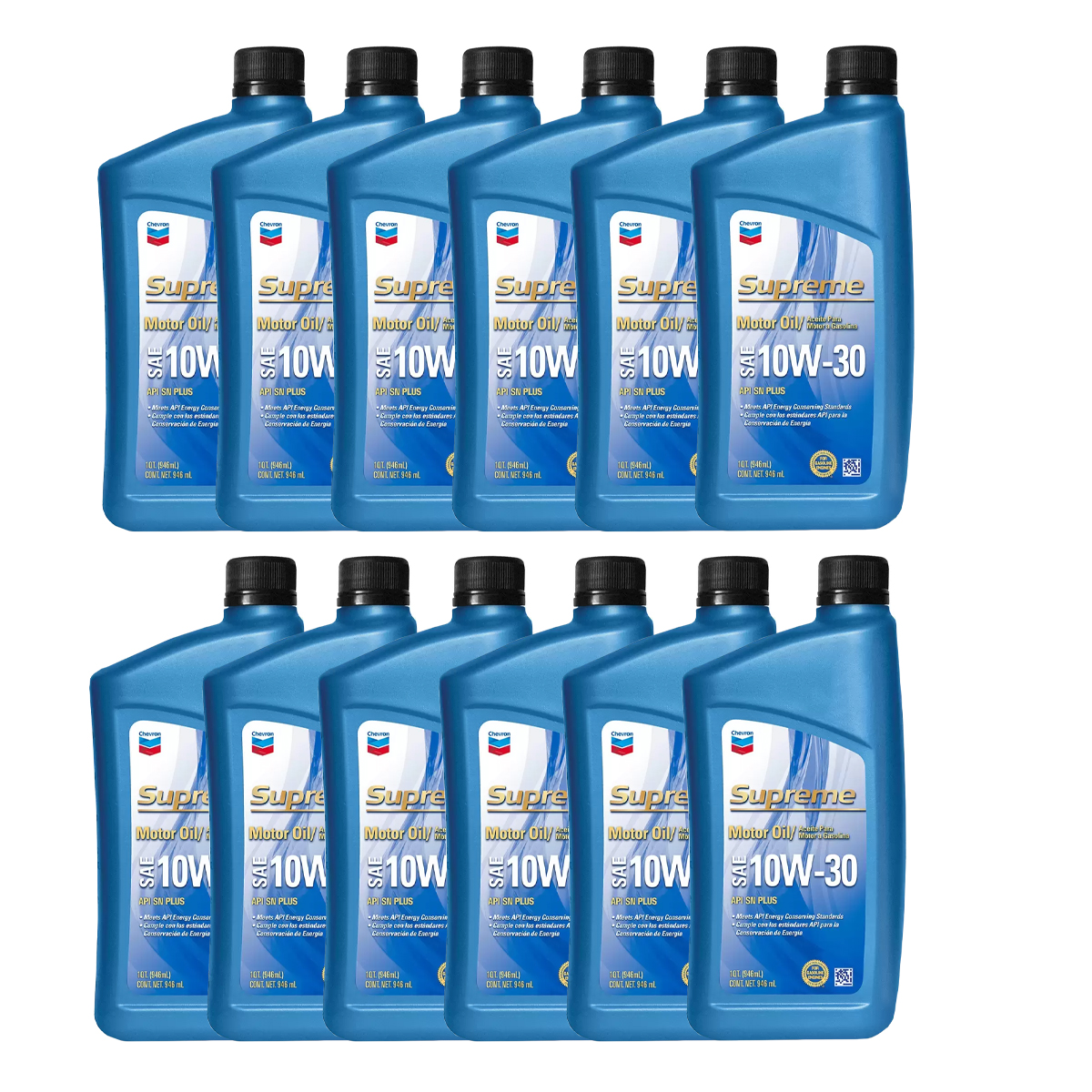 Foto 2 pulgar | Aceite Para Motor A Gasolina Chevron Supreme 10w-30 12pz
