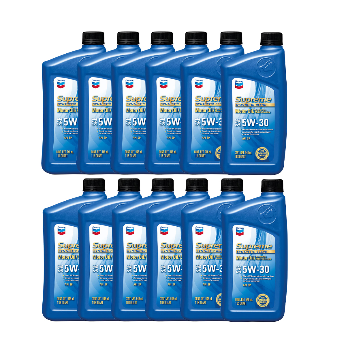 Foto 2 pulgar | Aceite Para Motor A Gasolina Chevron Supreme 5w-30 12pz