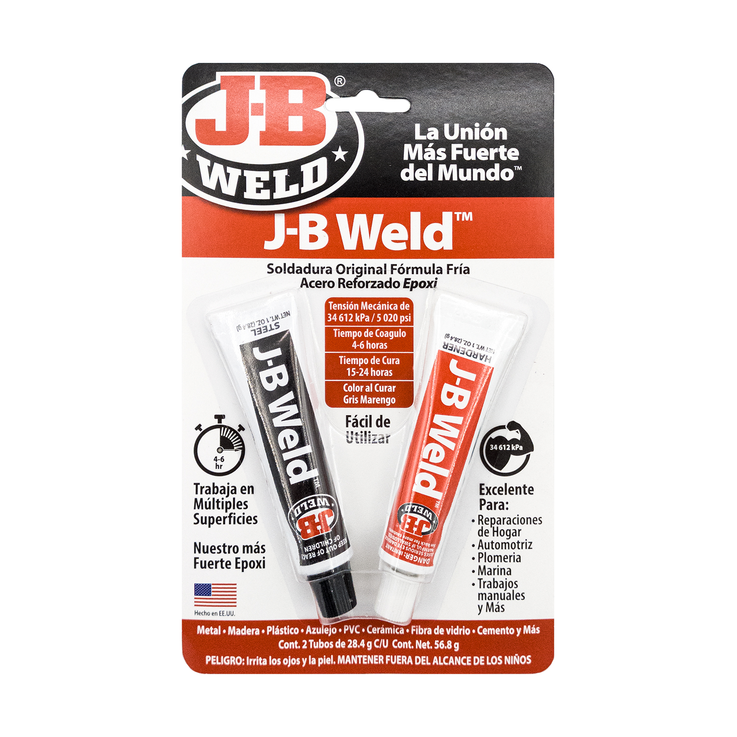 Foto 2 pulgar | J-b Weld  Adhesivo Epoxico Mas Fuerte  8265spa  56.8gr.
