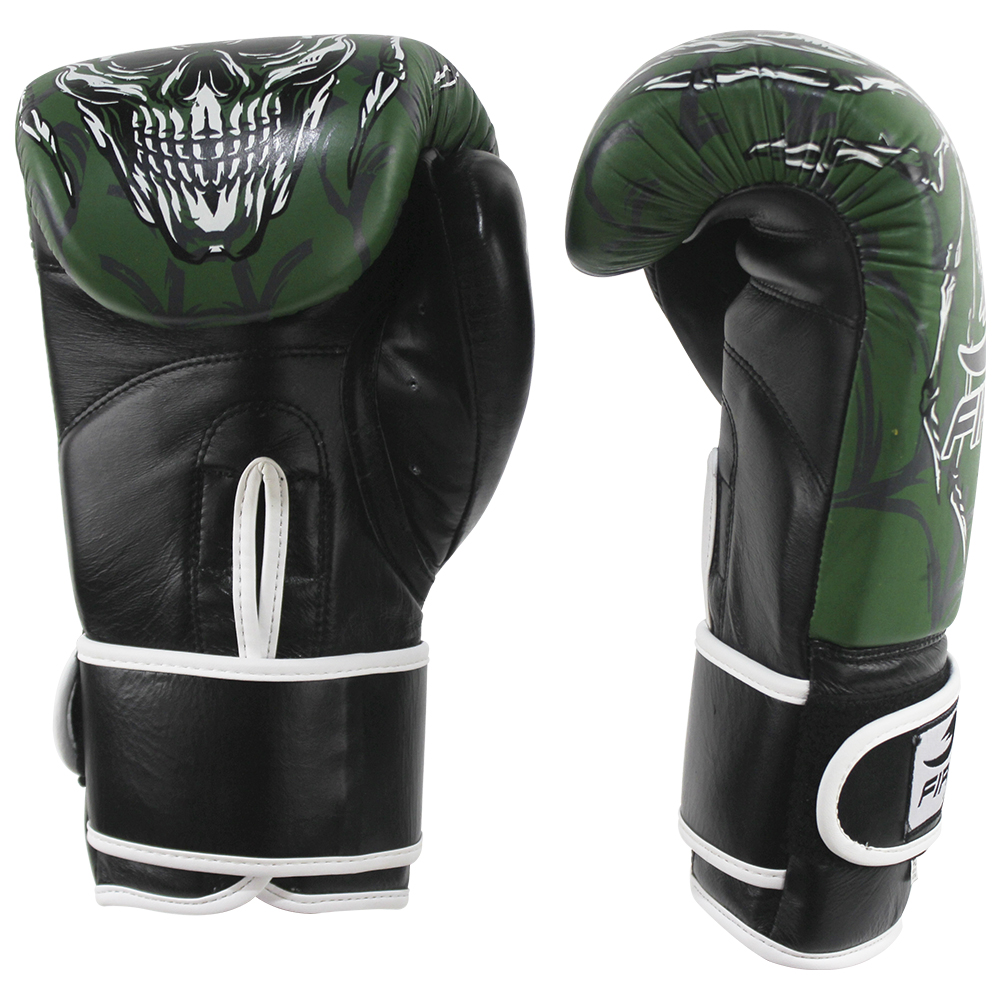 Foto 4 pulgar | Guantes de Box de Piel Fire Sports Spider 12oz color Verde