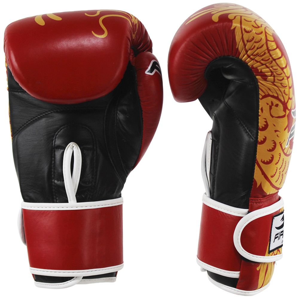 Foto 2 | Guantes de Box de Piel Fire Sports Dragón 12oz color Rojo