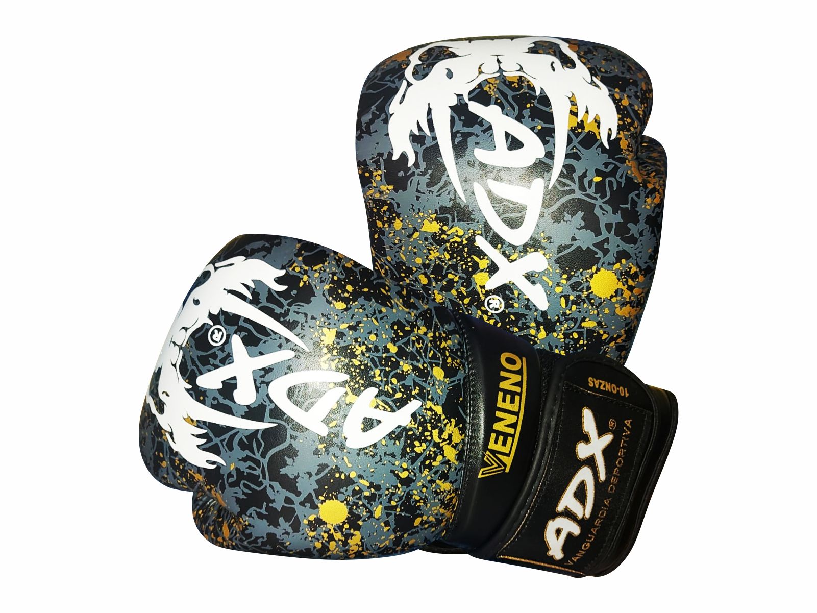 Guantes de Box Adx Mod Veneno con Protección en Muñeca Relleno Inyectado Pu + Complementos