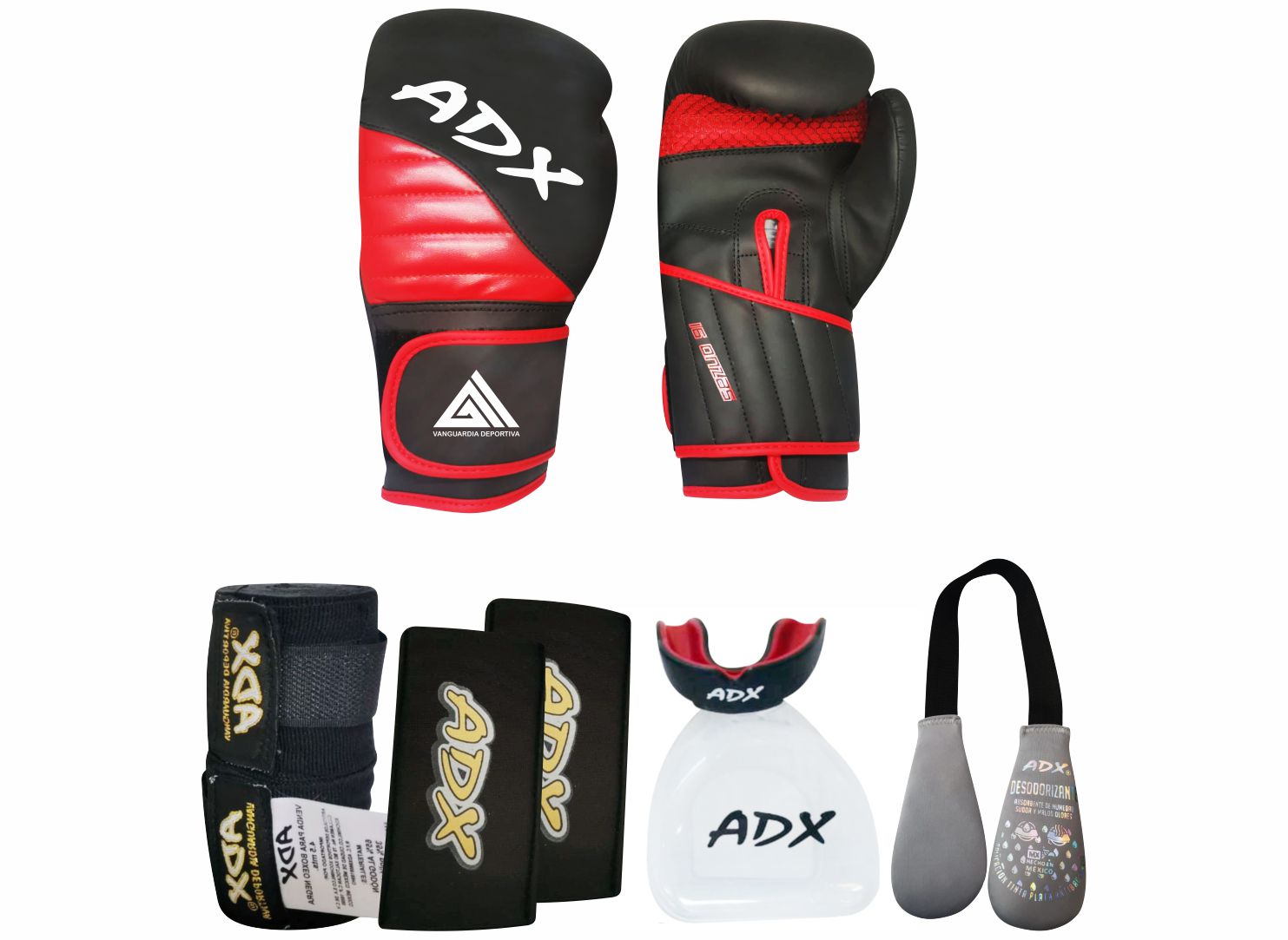 Foto 2 pulgar | Kit de Guantes para Boxeo Strong color Rojo 16 Oz