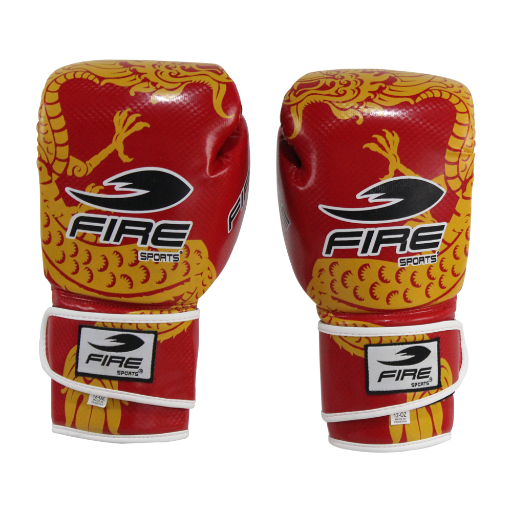 Foto 4 pulgar | Guantes de Box Pvc Fire Sports Entrenamiento 12 Oz Dragon