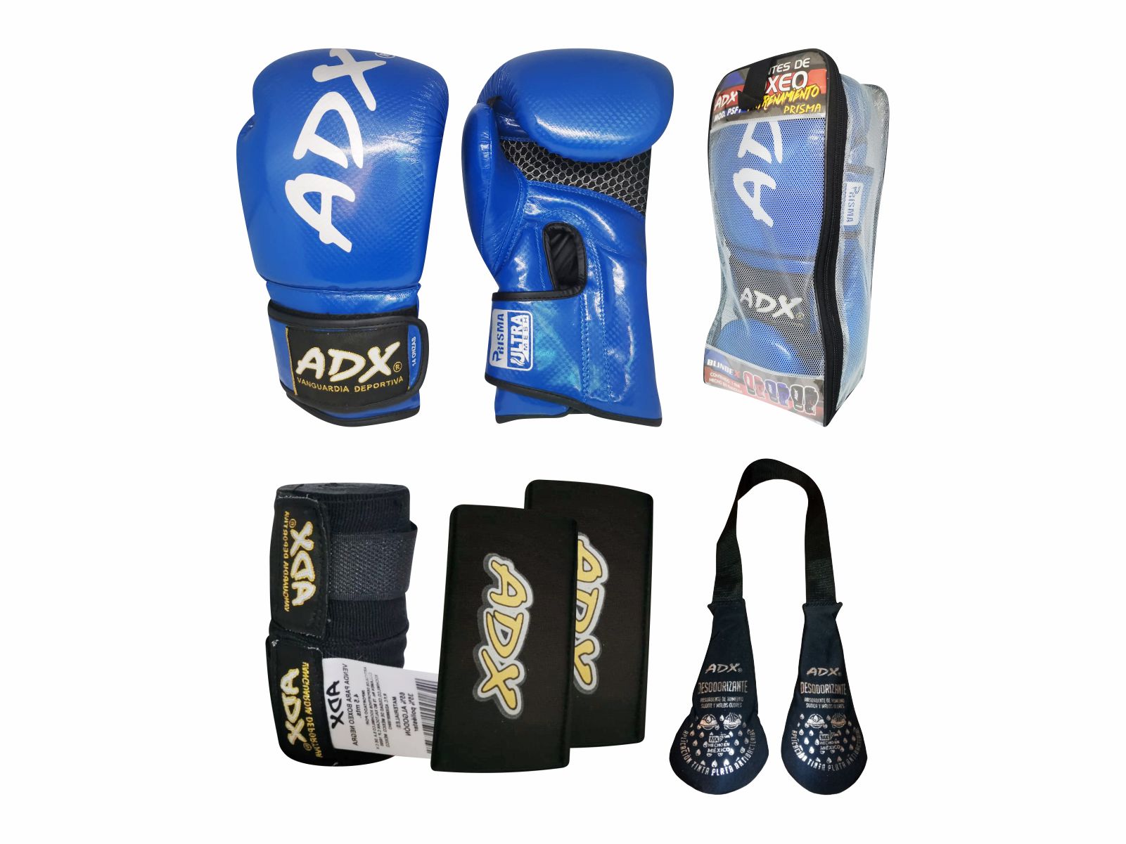 Foto 3 pulgar | Kit de Guantes Prisma Adx color Azul de 14 Oz