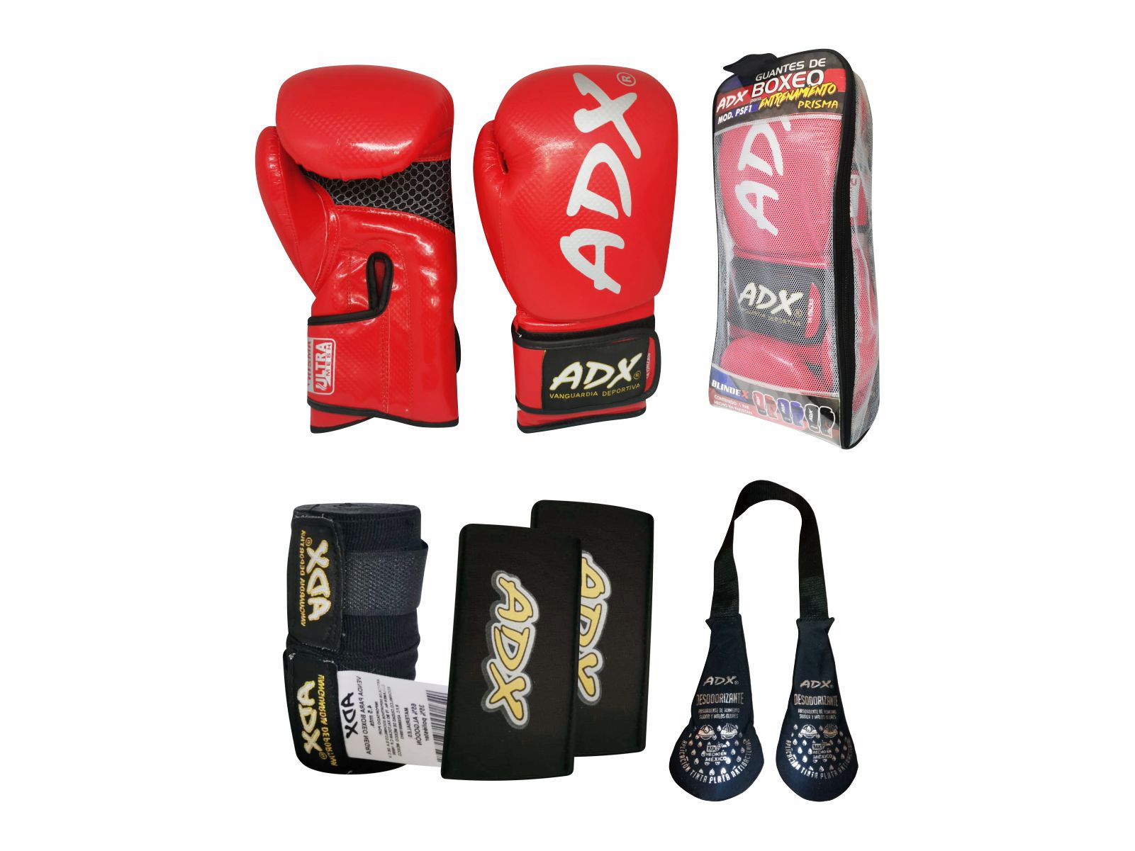 Foto 3 pulgar | Kit de Guantes Prisma Adx color Rojo de 16 Oz